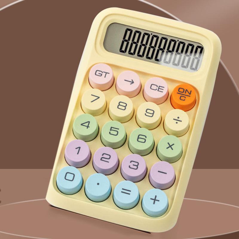 Mekanik Tuşlar Retro Daktilo Hesap Makinesi Kırtasiye Büyük Ekran Vintage Gradyan Renkli Hesap Makinesi Kullanımı Kolay Taşınabilir