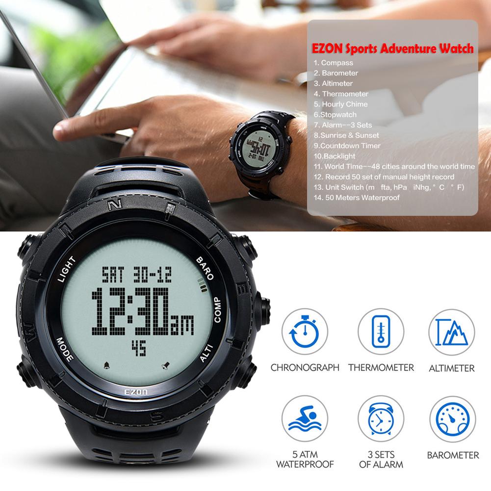Nuovo orologio da trekking multifunzionale da uomo EZON Sport Orologio  digitale Ore Altimetro Barometro acquista in modo economico — spedizione  gratuita, recensioni reali con foto — Joom