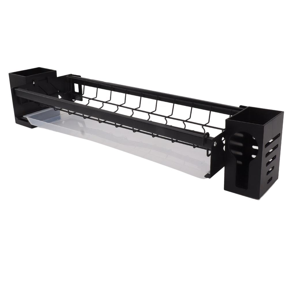 Kitchen Wall Mounted Tableware Holder Drain No Punching Drainage Flatware Storage Holder Rack Shelf Organizer Bowl
