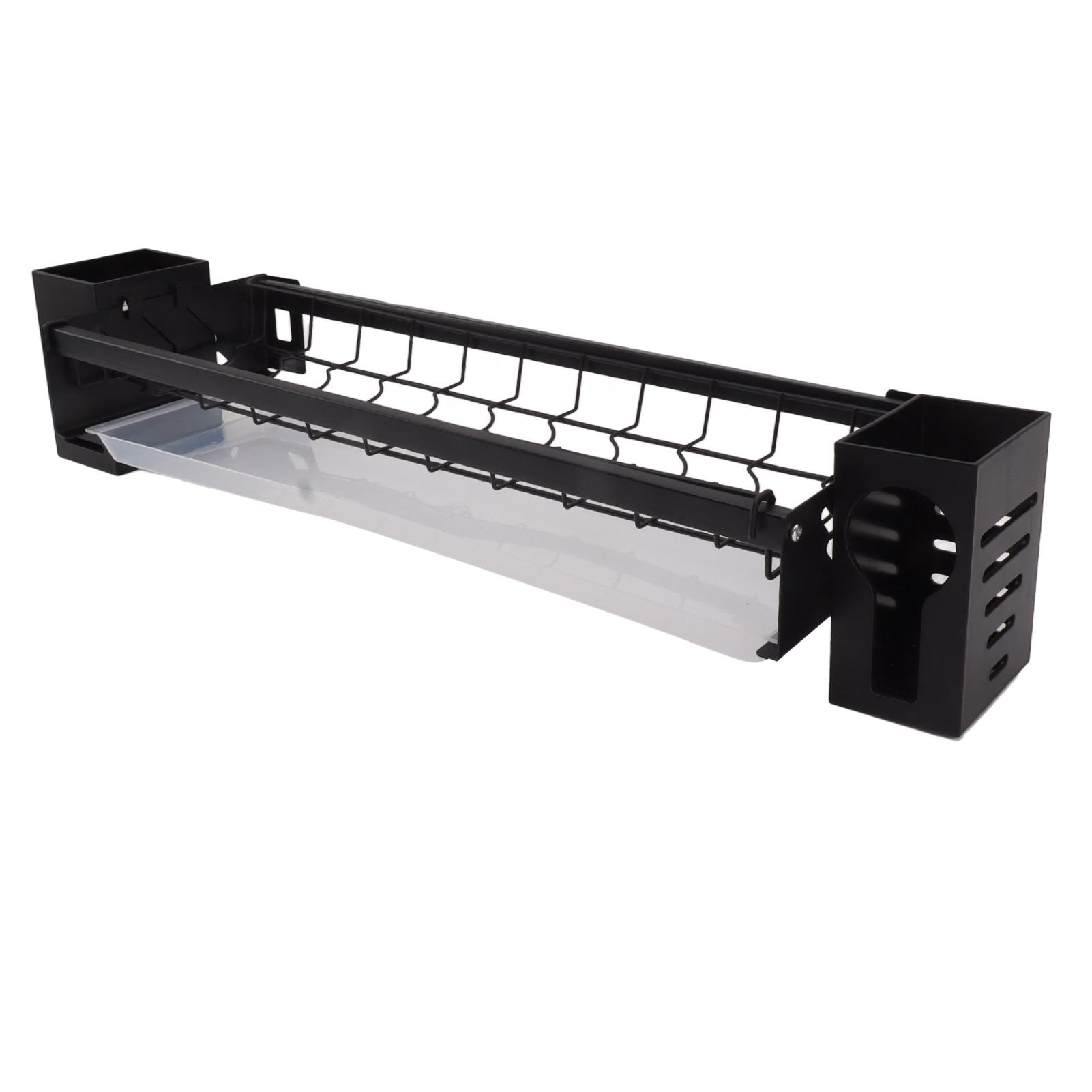 

Kitchen Wall Mounted Tableware Holder Drain No Punching Drainage Flatware Storage Holder Rack Shelf Organizer Bowl