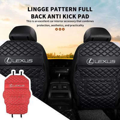 For Leather Car Interior Seat Anti Kick Pad Seat Backrest Mat CT ES GS NX IS250 RX350 IS200 LX570 UX250h CT200h