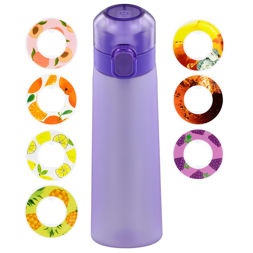 650ML Flavored Water Bottle Scent Up Water Cup 7 Fruit Fragrance Pods Water Cup With Straw Leak Proof for Outdoor Sports