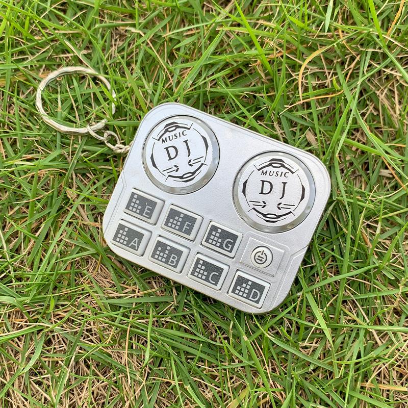 

Creative Dj Disc Keychain Mini Music Player With Light Musical Instrument Sound Button Games Children S Bag Pendant Gifts