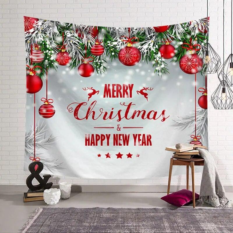 Christmas Tapestry Wall Hanging Decoration Bedroom Living Room Decoration Christmas Tree Santa Claus New Year Tapestry