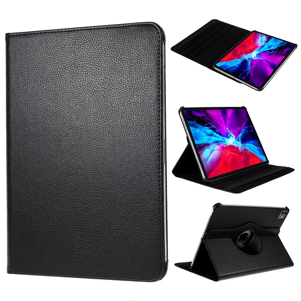 

For iPad Pro 11 (2024) Case Rotating Stand PU Leather Protective Cover Black