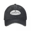 B-Bugatti Italy Car Logo Unisex Baseball Cap Distressed Washed Caps Hat Classic Outdoor All Seasons Travel Snapback Hat