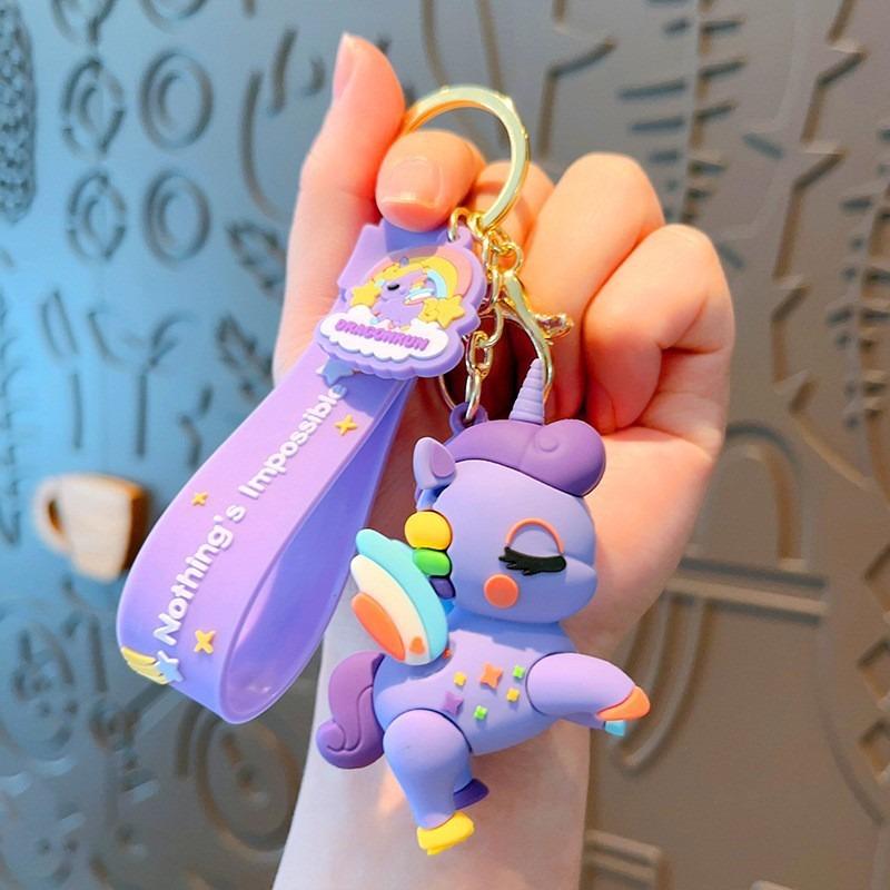 Keychain Korean Version of Creative Pendant Couple Small Gift Schoolbag Pendant Colorful Pony