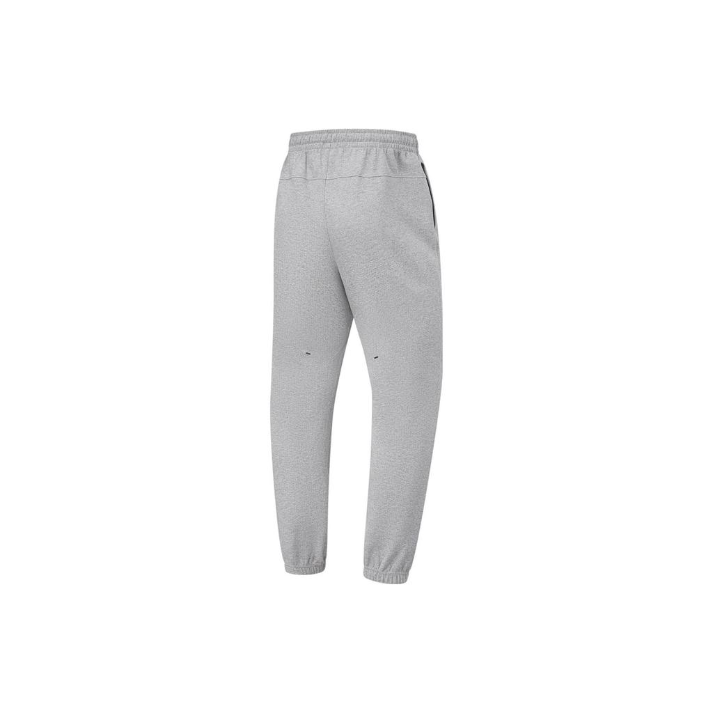 Pantaloni Sport Tricotați Culoare Solidă Uscare Rapidă Li Ning Badfive Bărbați Partea de Jos Gri Deschis AKLT887-1
