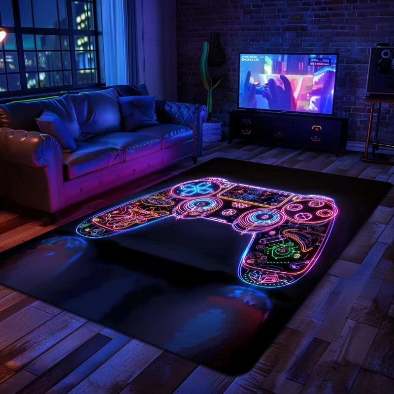 Teppich Spielkonsolen-Controller Persönlichkeitsteppich Gaming Esports Cool Schlafzimmer Wohnzimmer Teppich Spielzimmer Bodenmatte Heimdeko