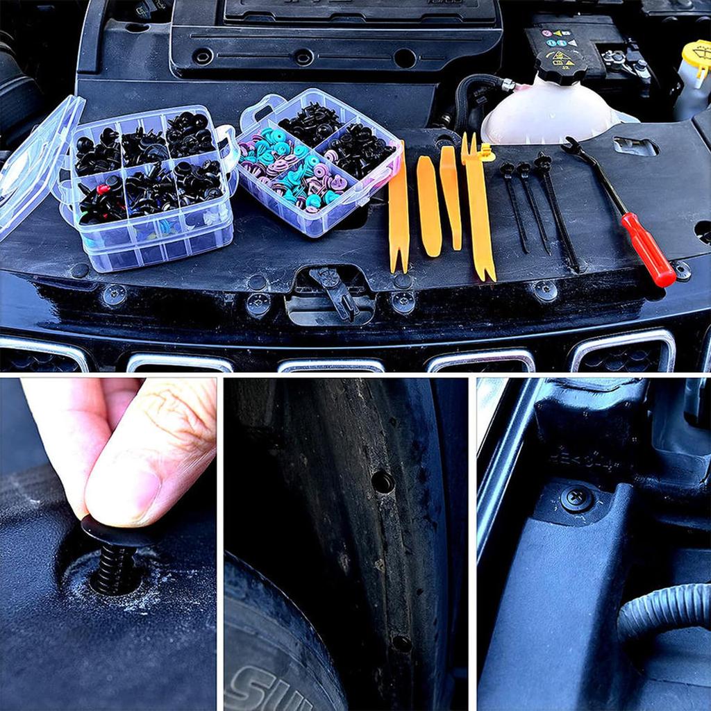 35PCS Engine Under Cover Splash Shield Guard Body Bolts Screws, Bumper Fender Liner Push Retainer Fastener Rivet Clips, Bumper Clips Extruded U-Nuts