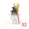 MOC Halloween Building Blocks Skeleton Army Knight Figures Flame Horse Medieval Vampire Furniture Assembly DIY Bricks Toys Gifts