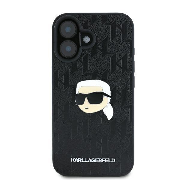 Karl Lagerfeld Klhcp16Spgklkipk Iphone16 6.1 Czarny/Black Hardcase Monogram Karl Head Pin