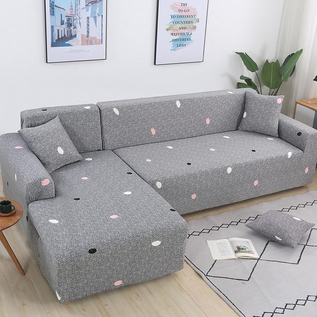 Chaiselongue Sofabezug für Wohnzimmer Dehnbar Eck-Modulsofa Überwürfe 1 2 3 4 -Sitzer Funda Sofa Möbelbezüge für Zuhause