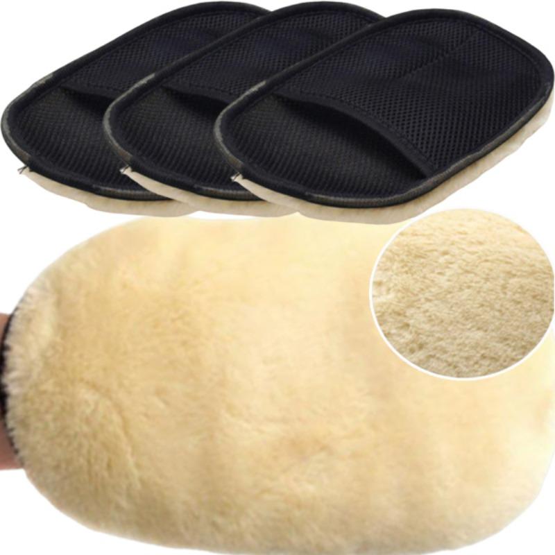 10 Stück Kunstwolle Autoreinigungshandschuhe Superabsorbierende Mikrofaserhandschuhe Kratzfeste Autowaschpads Auto Fahrrad Haushaltspflegehandschuhe