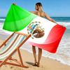 Mexican Flag Eagle Snake Symbol Towel Beach towel quick-drying for travel outdoor sports jogging beach and swimming