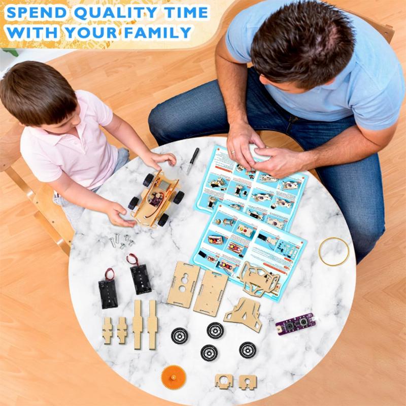DIY Four-wheel Drive Racing Car, Children's Handmade Assembled Material Toys, Scientific Teaching Aids