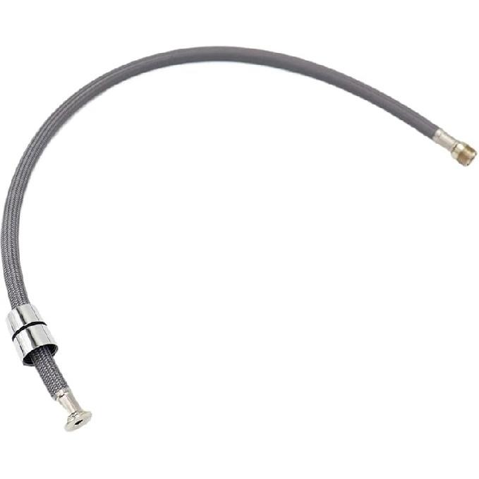50cm/60cm/85cm F1/2 M15*1 Nylon Braided Flexible Water Hose for Kitchen Pull Out Faucet Hose Spinning Tube Black Gray Plumbing(50cm Gray)