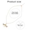 Elegant Zircon Dragonflies Pendant Necklace with Comfortable Fit Sturdy Alloy Charm Chain for Stylish Women Daily Use