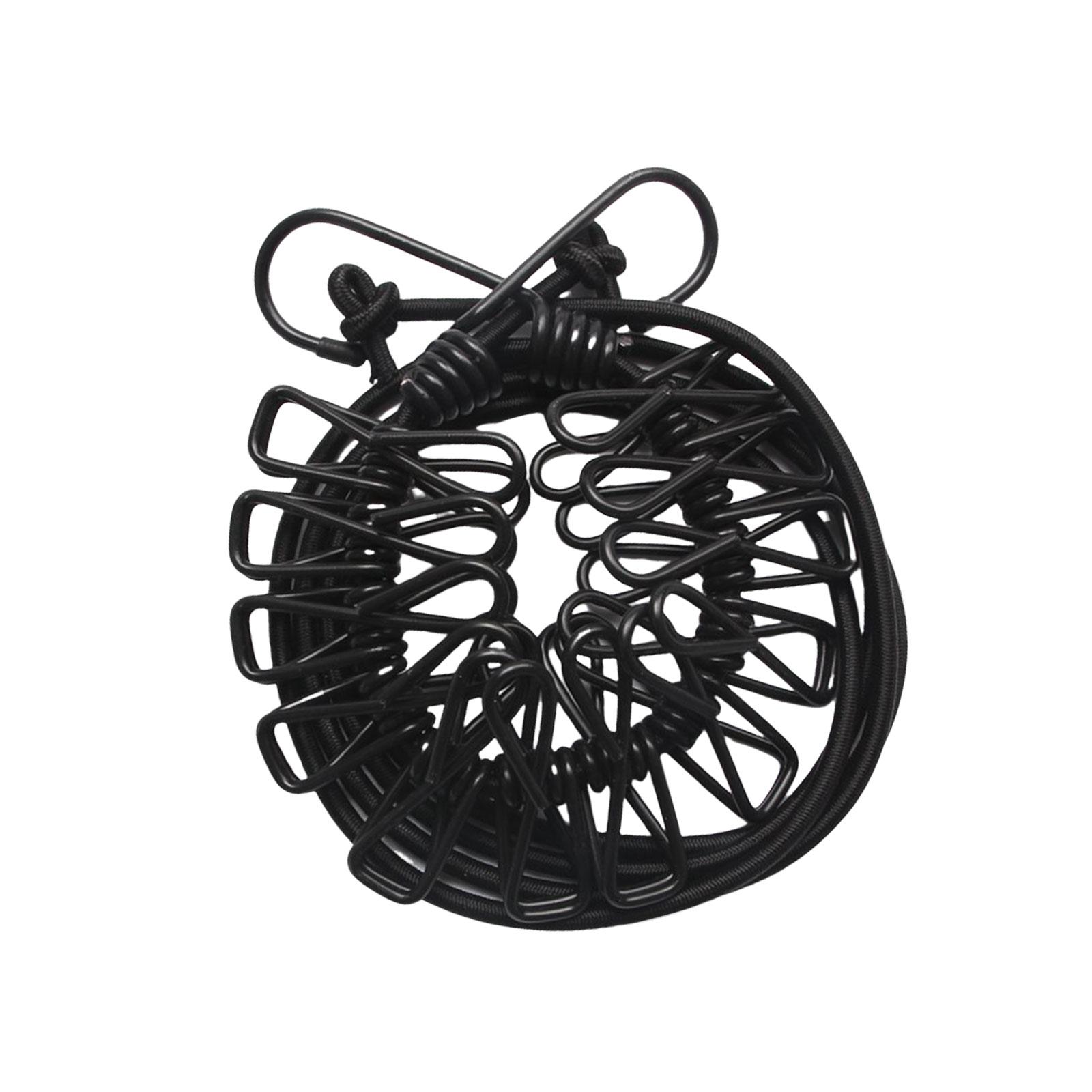 

Portable Travel Clothesline With 12 Clip Windproof Travel Clothesline Retractable Elastic Laundry Clothesline Enduring