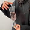 Elegant Crystal Wine and Cocktail Glass Set: High-Stemmed Red Wine, Champagne, and Cocktail Glasses.