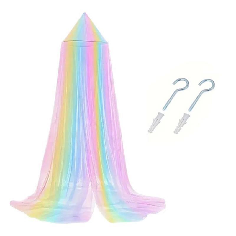 

Breathable Round Princess Bed Canopy for Girls Room Decoration with Breathable Mesh and Easy Setsup Feature