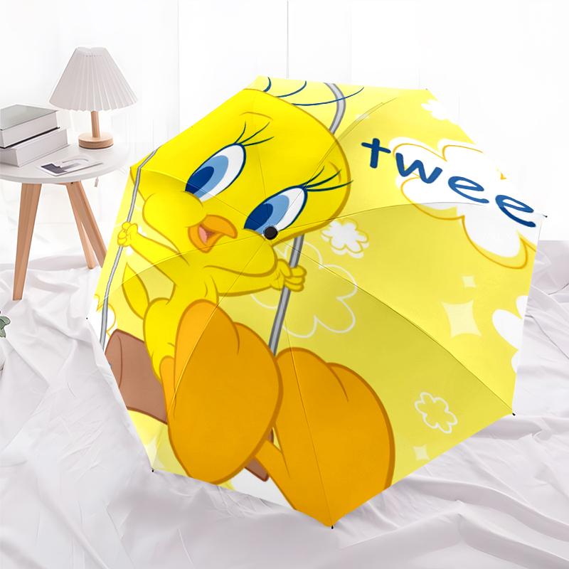 1pc Tweety2 Umbrella, Sun Protection, And UV Shielding. It Has Eight Sturdy Ribs for Outdoor Use And Perfect Gift