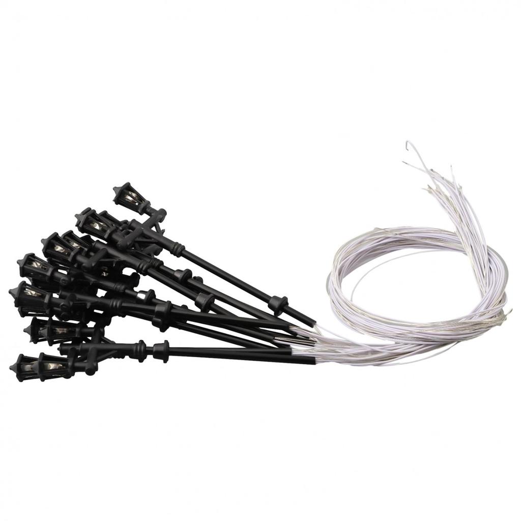 10pcs Model Railway Train Lamp Post Street Lights 1:100 Scale Lamps Accessories