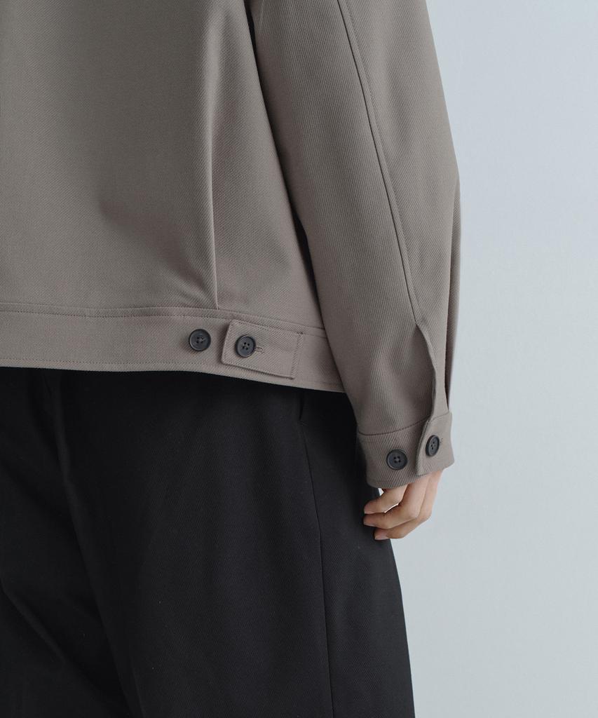 Musinsa Standard Whipcord Minimal Zip-Up Trucker Jacket [Grayish Beige]