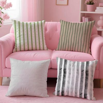 Streifen Kissenbezug Bequem Wendbar Kissenbezug Ideal für Auto Sofa Schlafzimmer Jenseits