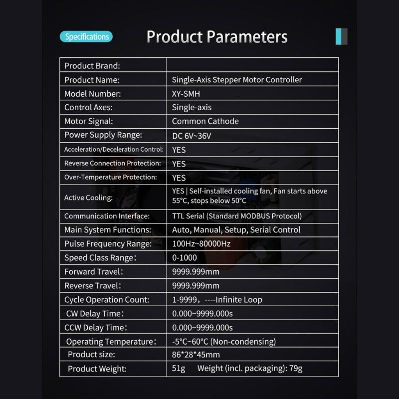 Industrial Grade Programmable Stepper Driver Module With Preset Mode And Power Loss Protections For Automation Systems