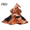 Ghost Themed Pet Outfit 1 Set Halloween Costume, Adjustable Wizard Hat And Cape, Cute Pumpkin Costume Prints, Fun for Small Dogs Cats Festive
