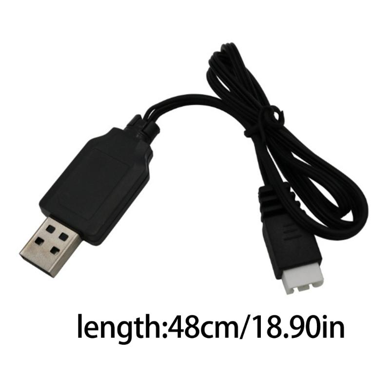 7.4V Lithium Battery Chargiing Cable USB to 3Pin Port Battery Charging Cord with LED Indicator