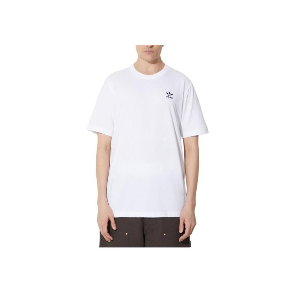 Adidas Originals X Essential Samarbeidsmerket Logo Trykk Rund Hals Kortermet T-skjorte Herre Topper Hvit IR9691