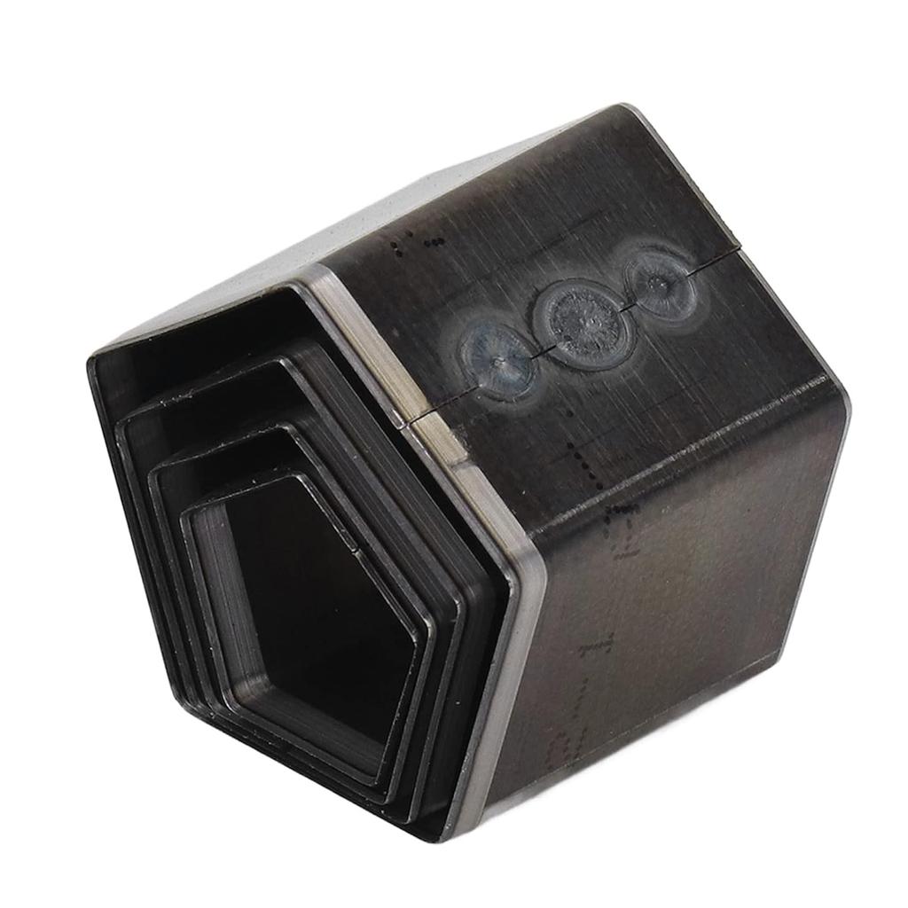 Walfront Leather Punch, 4 Pcs Pentagon Alloy Steel One Hole Hollow Cutter Punch Tool with Storage Box for Cutting Leather Cardboard Clay