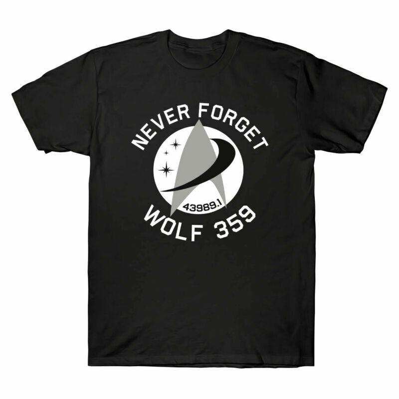 Tee Short 359 Never Sleeve Retro Cotton Unisexs Wolf Forget TShirt 43989 Alien S