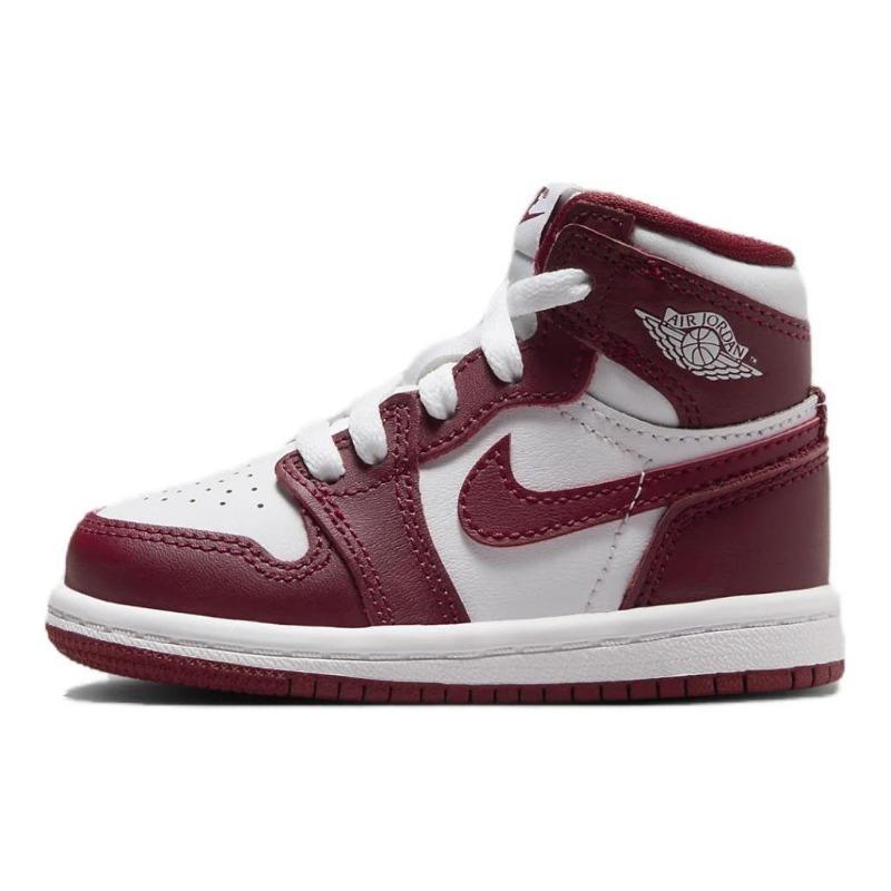 Air Jordan 1 Retro High OG toddler high-top shoes white/red FD1413-160 27