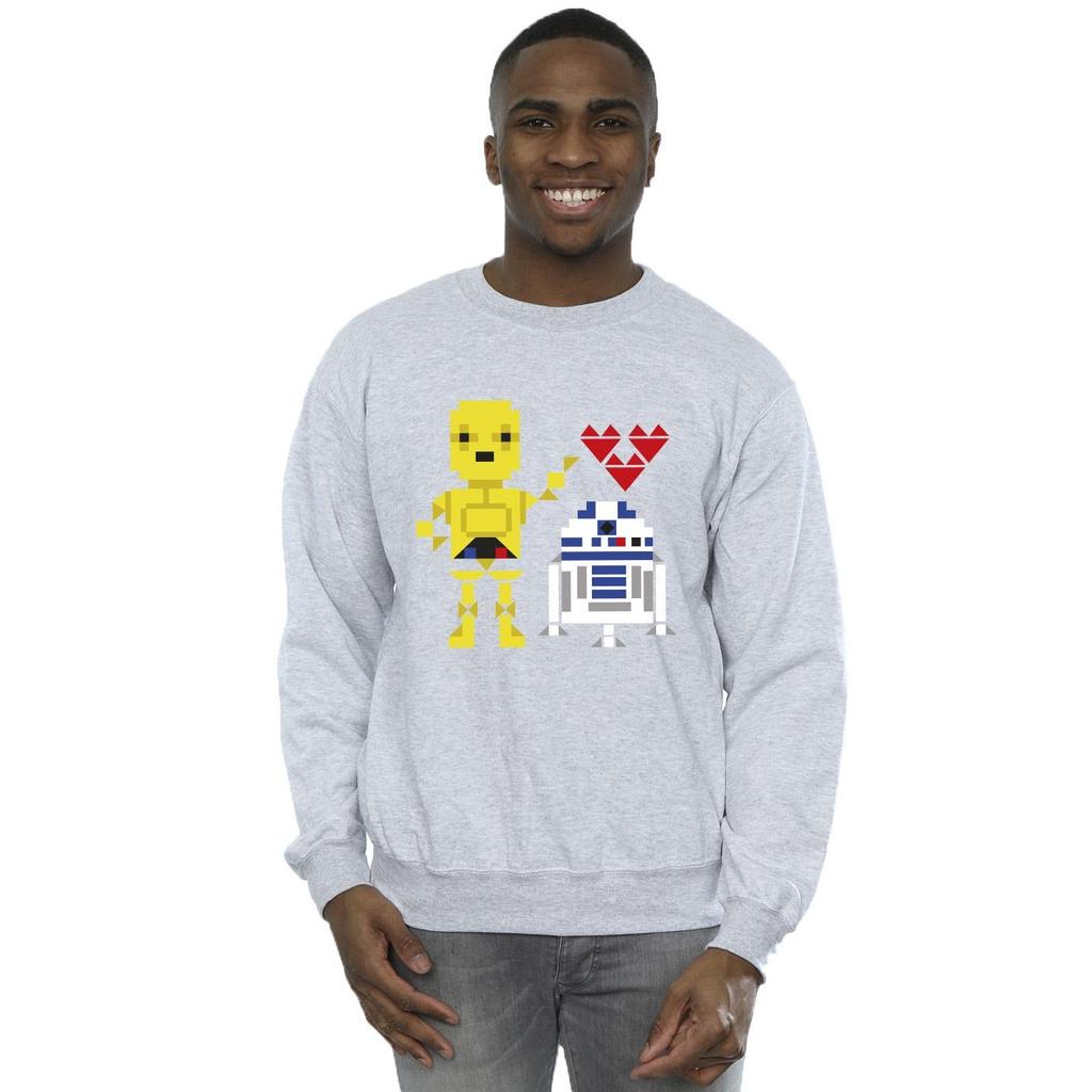 Star Wars Mens Heart Robot Sweatshirt