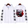 Japan Anime Tokyo Ghoul Hoodies Harajuku Kaneki Ken Head Poster Cartoon Crewneck Fashion Women Loose Patchwork Sweatshirts