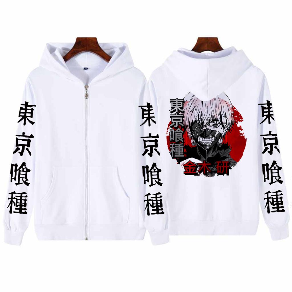 Japan Anime Tokyo Ghoul Hoodies Harajuku Kaneki Ken Head Poster Cartoon Crewneck Fashion Women Loose Patchwork Sweatshirts