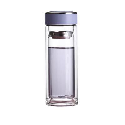 Double-Layer Borosilicate Glass Water Bottle