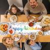 Happy Birthday Table Runners,Colorful Dot Birthday Table Runner Birthday Table Linens for Dining Birthday Party Table Decor