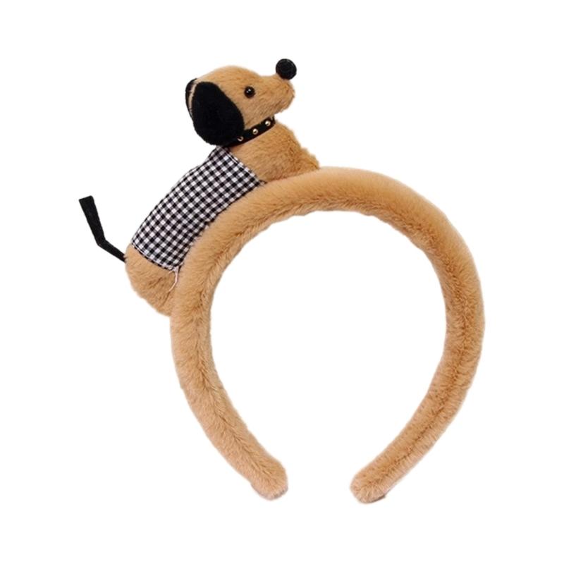 Cartoon Headbands Plush Animal Hairhoop For Kids Teens And Adult Fun Fashion Face Washing Hairband Party Accessories