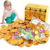 Captain Pirate Treasure Chest Child Treasure Chest Toy Gold Coins Treasure Hunt Game Money Banking Toys Kids Pretend Play