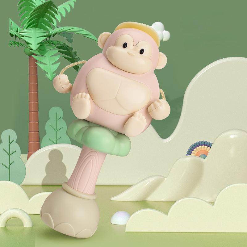 

Новая Gorilla Rattle Игрушка Детские Зубы Грызущая Резинка Звон колокольчик 0-1-Летний Ребенок Легко Схватить Рукопожатие Барабан 17*5*8.5cm розовый