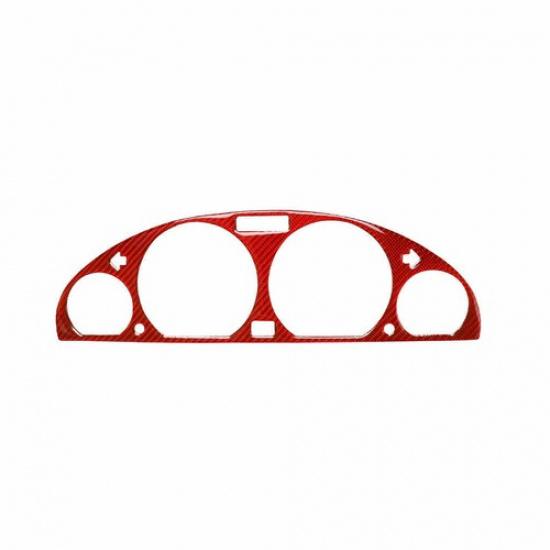 Carbon Fiber Dashboard Trument Decor Frame Red For BMW 3 Series E46 1998-05