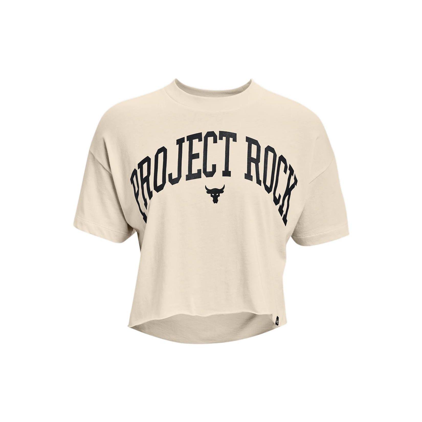 

Under Armour Letter Print Short Sleeve Round Neck T-Shirt Women tops Off-White 1373594-110 XL