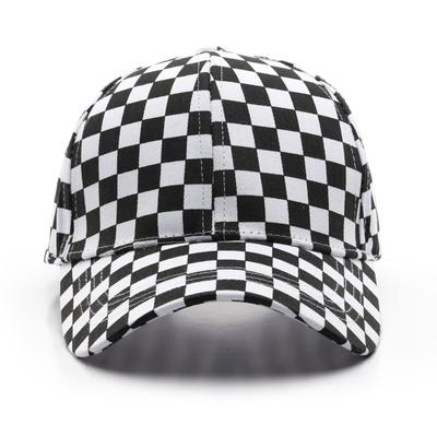 Autumn and Winter Tide Checkerboard Baseball Cap Outdoor Sports Sun Protection Peaked Cap Tide Hat