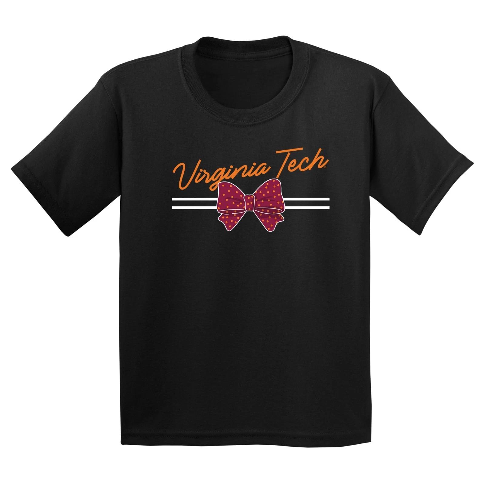 Virginia Tech Bow Script Youth T-Shirt - Black 4XL