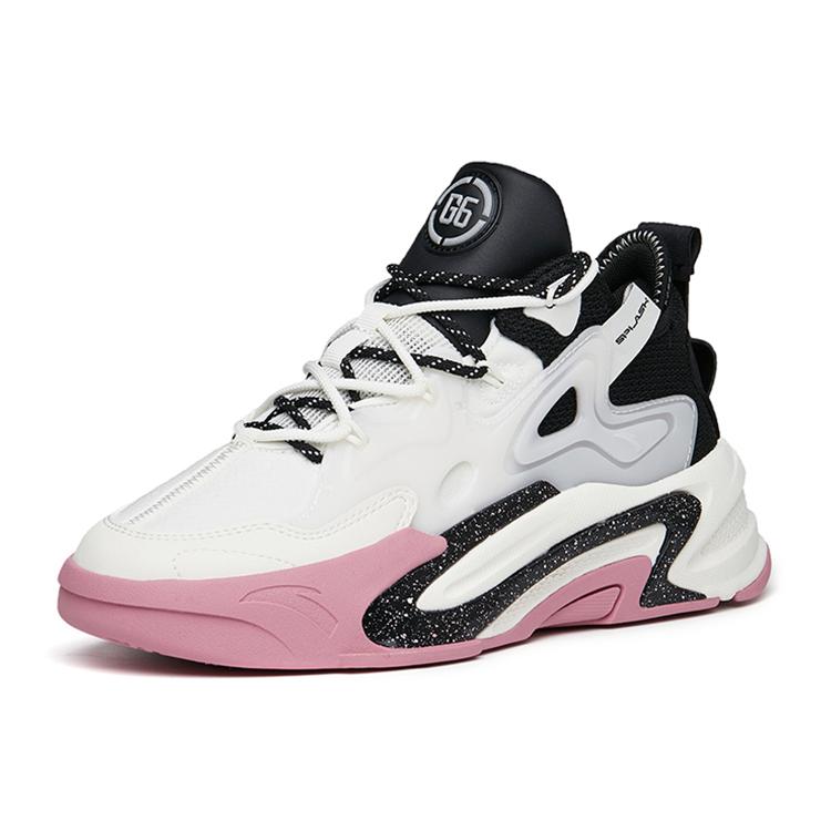 New Anta G6 Soup 2.0 Low Top Skateboard Shoes Women's White Black 122218082-2
