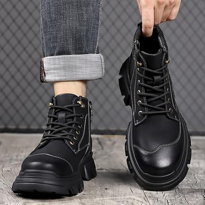 Martin Boots Autumn and Winter British Wind Outdoor Non-slip Medium and High-top Boots Leather Thick-soled Mountaineering and Velvet Short Boots